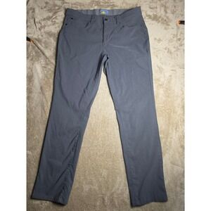 Copper Oak Mens Pants 36x32 Gray Stretch Straight Leg 5-Pocket Rayon Blend